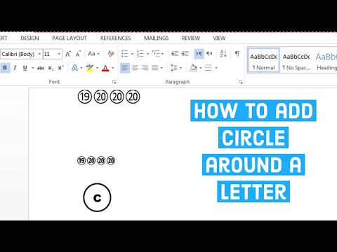 How to add circle around a character in MS Word, how to enclose an alphabet by a circle Word