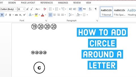 How to add circle around a character in MS Word, how to enclose an alphabet by a circle Word