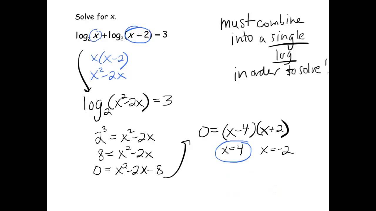 Solve Log Equations Algebraically - Tessshebaylo