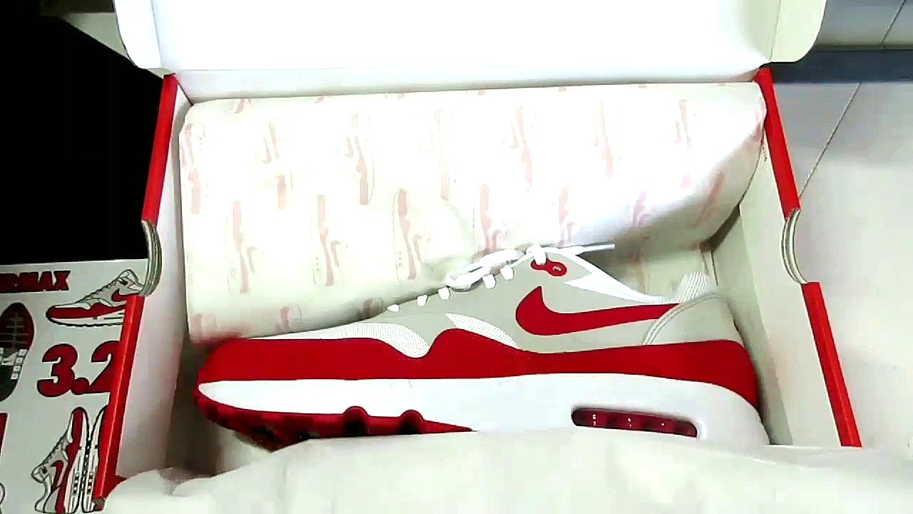 nike air max 1 anniversary red on feet