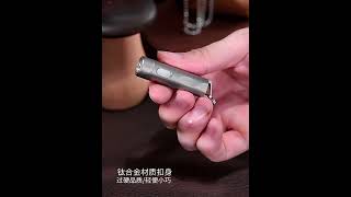 Titanium Mini Rechargeable Keychain Flashlight - Super Bright Portable EDC Light