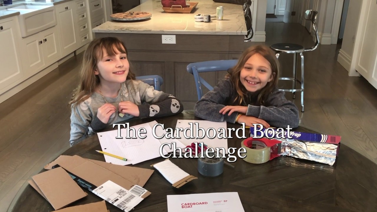 The Science Sisters: Cardboard Boat Challenge - YouTube