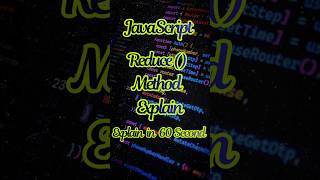 JavaScript reduce() Method Explained in 60 Seconds 🔥 #coding #javascript #tutorial #shorts