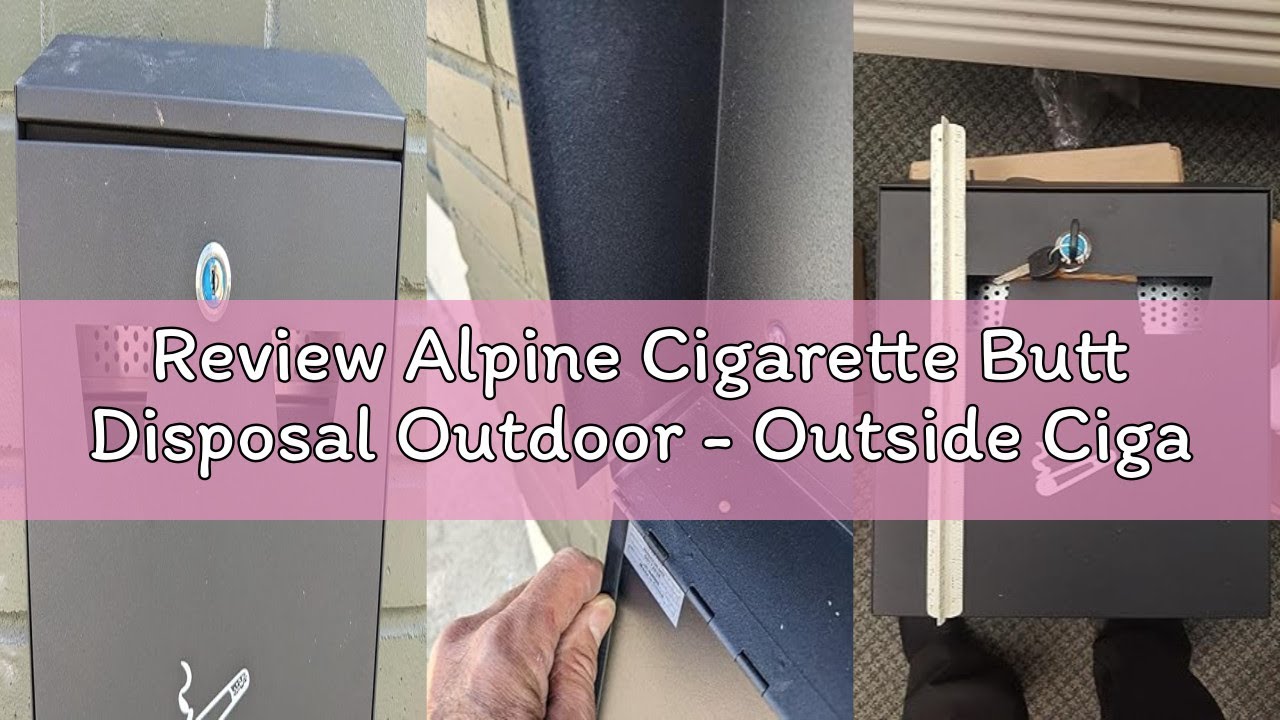 Review Alpine Cigarette Butt Disposal Outdoor - Outside Cigarette Butt Receptacle Wall Mounted Outpo