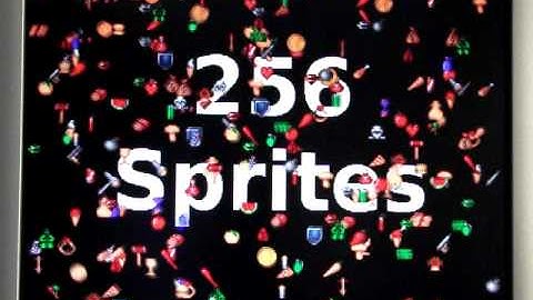 256 Sprites Gameduino demo