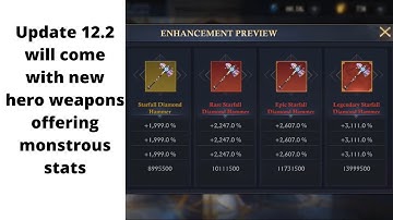 Update 12.2 will come with new hero weapons giving monstrous stats | KING OF AVALON