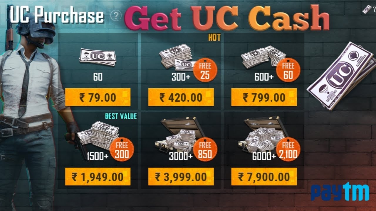 How to get UC in pubg mobile & pubg light | paytm | Get UC - YouTube