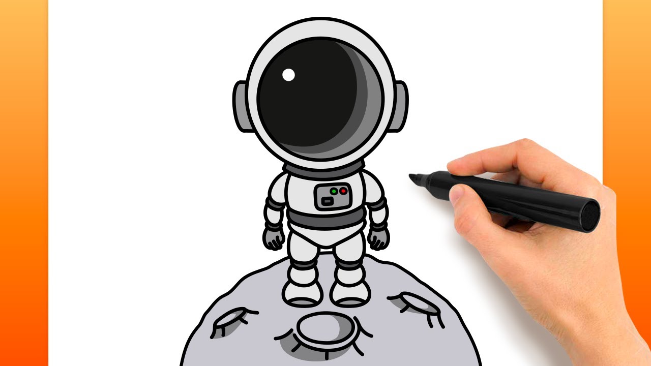 Como Desenhar Um Astronauta (Tutorial De Desenho Fácil) - YouTube