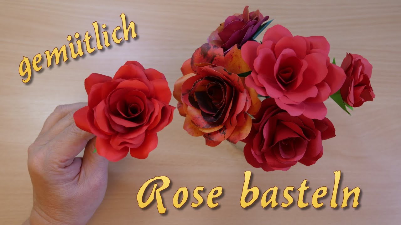 Rose basteln ganz gemütlich