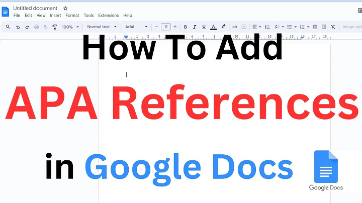 APA References in Google Docs