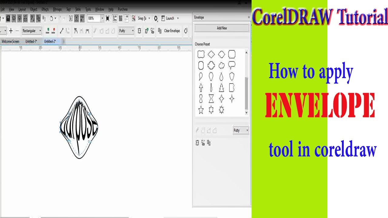 how-to-use-envelope-tool-in-coreldraw-coreldraw-tutorial-multi-purpose-channel-youtube