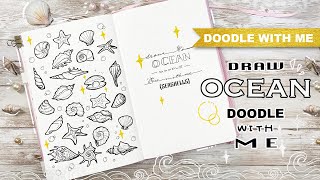 [DOODLE WITH ME] Draw ocean(seashell) doodle with me - JUNE 2020 Bullet Journal Ocean Theme screenshot 2