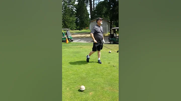 Rob Leingang driving a tee shot at Jefferson Park ...