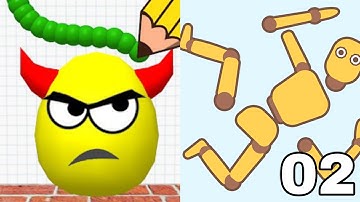 Draw To Smash Lv 79-102 vs Ragdoll Break Lv 1-87 : All Level Gameplay Walkthrough Android.iOs