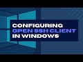 How to easily configure ssh in windows to connect to remote servers