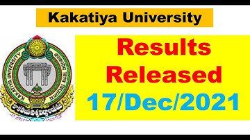 Kakatiya University Results || 17/Dec/2021 || Kakatiya University Updates
