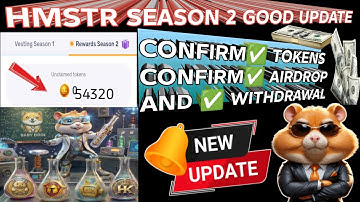Hamster season 2 Confirm✅ Airdrop and token withdrawal 👍Hamster 2 season new update