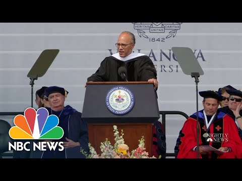 Lester holt delivers inspiring speech to villanova graduates