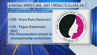 Day 1 Results for Class 2A of IGHSAU Wrestling