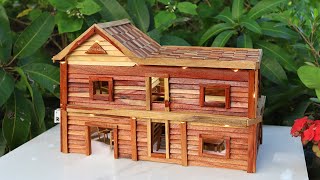 Amazing Building Mini Wooden House - DIY Luxury Wooden House
