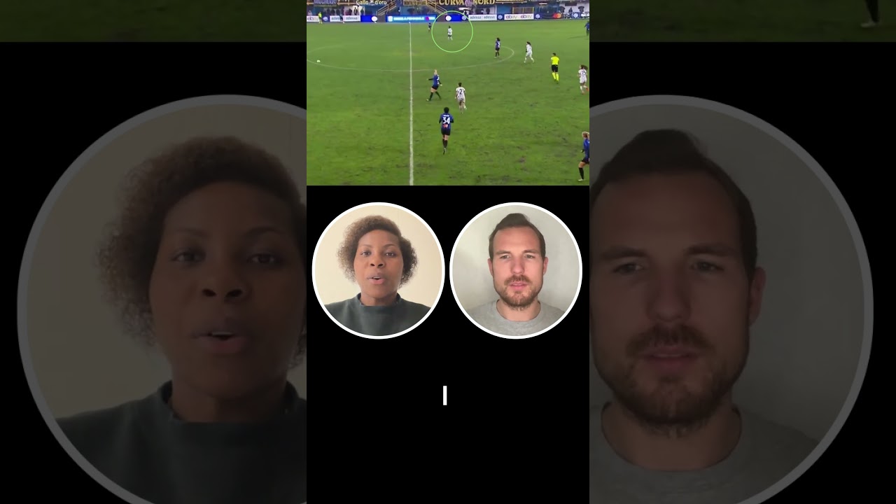 Lineth Beerensteyn teaches how to have the best view of the pitch while defending