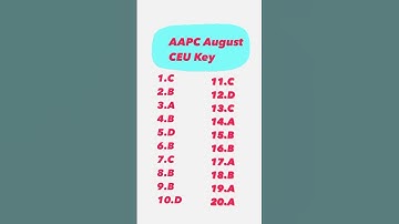 AAPC August CEU key answers #medicalcoding #shorts #icd10 #cpt #cpc #shorts #featureme #information