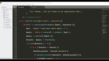 Part 6   User login in OOP PHP PDO