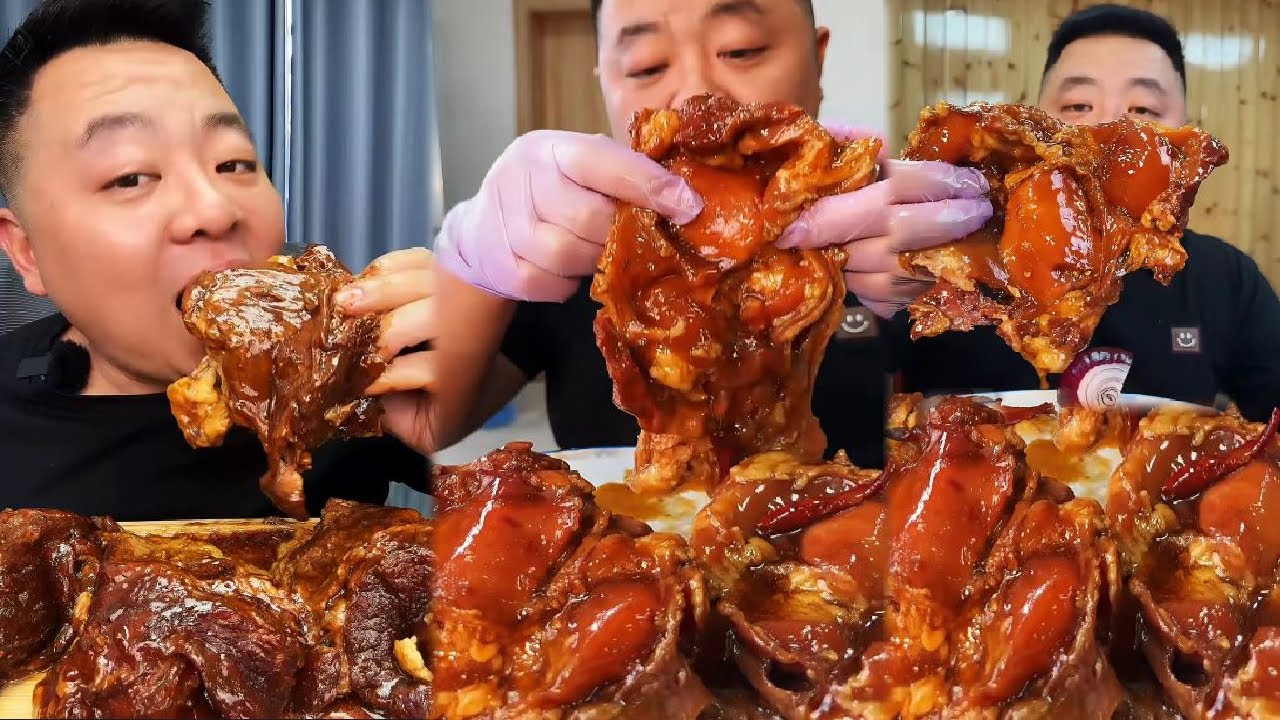 MUKBANG Braised beef ribs with tendons eating show