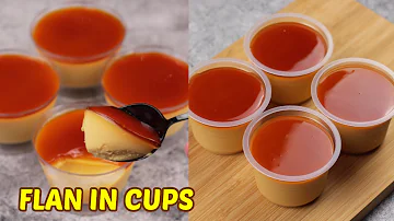 Leche Flan in Cups  [ No Steam, No Bake, No Oven, No Mixer ]