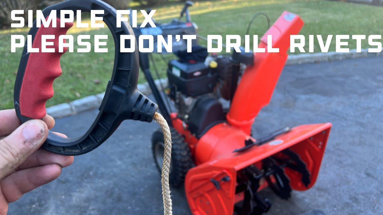 Modern Ariens...Old Problem. How To Fix Broken Pull Cord! YouTube