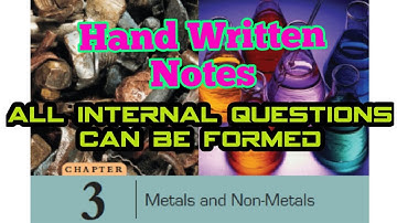 DAV Class 8 Science Chapter 3 Notes||Metals and Non-metals||All internal questions and answers||
