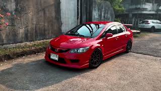 Civic fd2 rally red with ce28 r18x9,5 et28/40