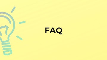 What is the meaning of the word FAQ?