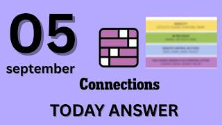 Connections NYT Hints Today, Sep 5 #817 – Saturday Puzzle
