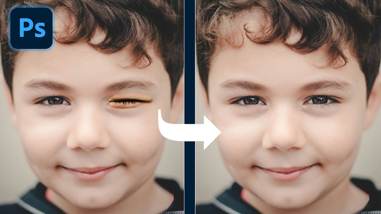 How to open closed eyes in Photoshop | Photoshop tutorial - YouTube