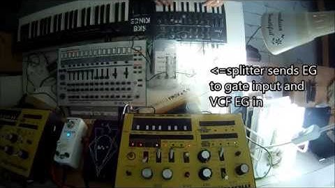 Korg monotribe Envelope Generator (EG) to VCF / VCA mod