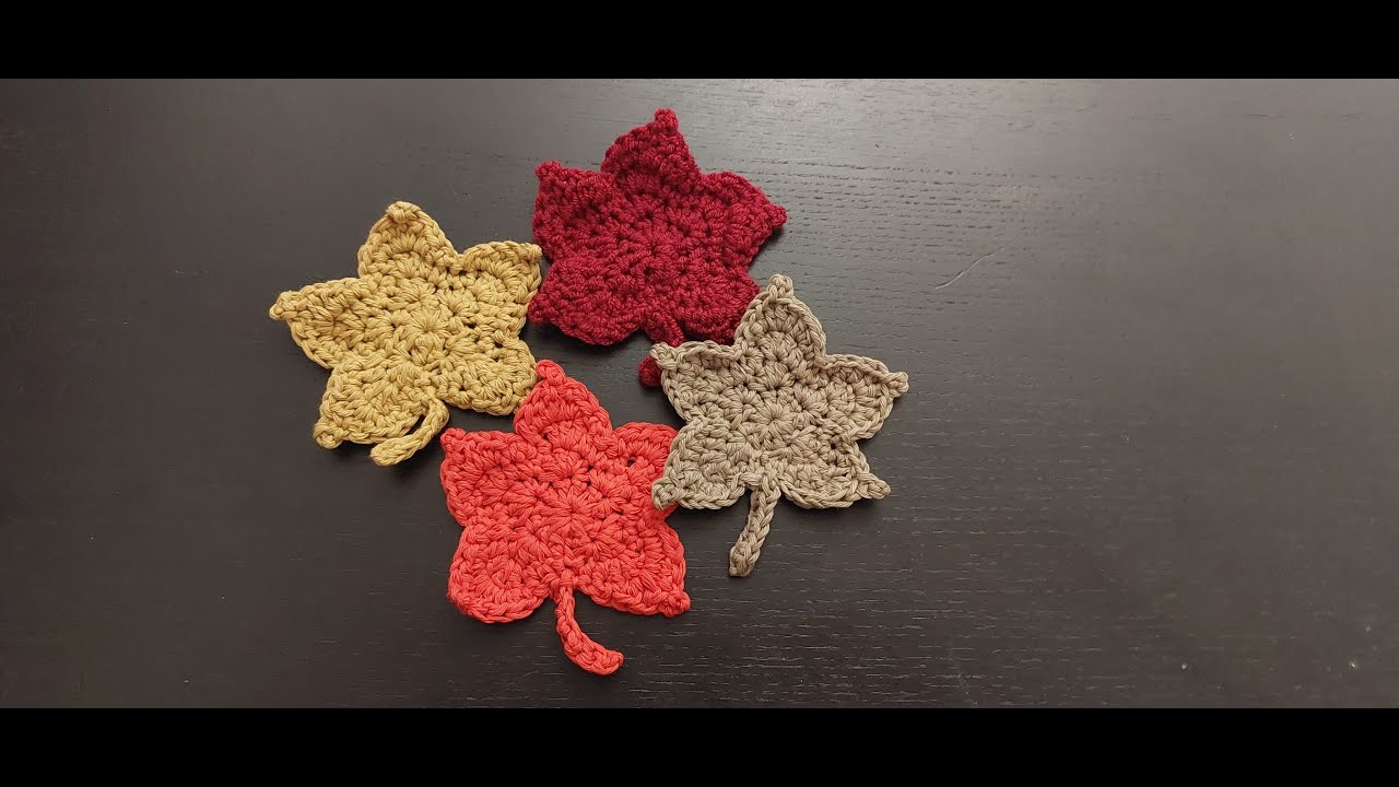 Πλεκτό φθινοπωρινό φύλλο🍁 crochet autumn leaf🍂