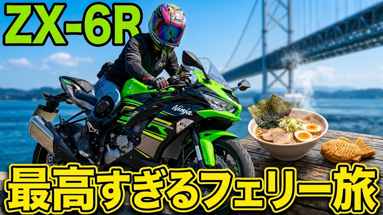 ZX6R Touring Trip via Nankai Ferry - YouTube