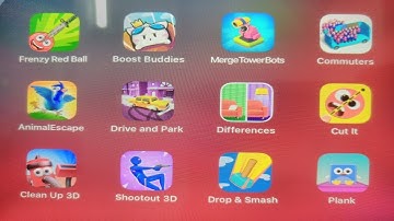 Boost Buddies, Frenzy Red Ball, Merge Tower Bots, Commuters, Animal Escape, Drive and Park