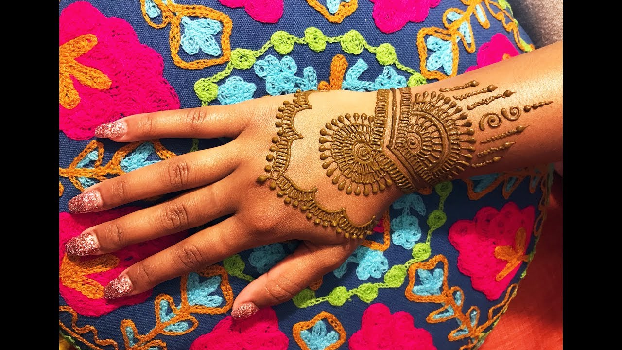 Beautiful 3 Minute Wrist Mehndi Henna Design Easy Simple Henna