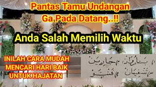 Hari Baik Hajatan Pernikahan