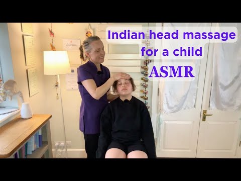 ASMR Relaxing Indian Head Massage for a Child | Unintentional ASMR Real Person