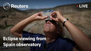 LIVE: Total solar eclipse viewed from Spain's Javalambre Astrophysical Observatory