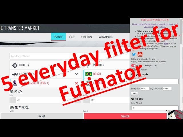 Futinator + for Fifa 20 FUT  Hands-free sniping (automated version) 