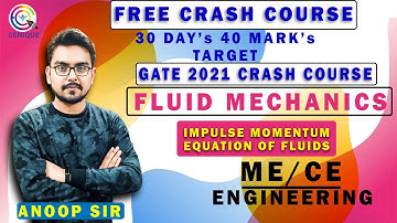 LEC- 21I Impulse Momentum Equation of Fluids I GATE 2021 Free Crash Course I ME & CE