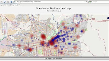 OpenLayers Heatmap demo: Hospitals and Pharmacies in Santiago