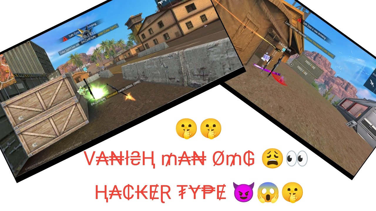vanish man || hacker type ||free fire gameplay||