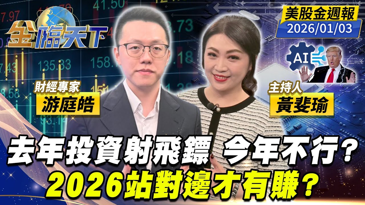 去年投資射飛鏢 今年不行？2026站對邊才有賺？｜#黃斐瑜｜#游庭皓｜#金臨天下 20260103 美股金週報 @TVBSFinanceLive #美股 #川普 #關稅 #OpenAI #科技