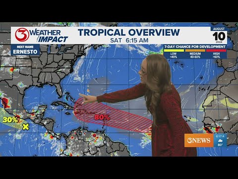 TROPICAL UPDATE: High chance of development for Tropical Wave moving ...