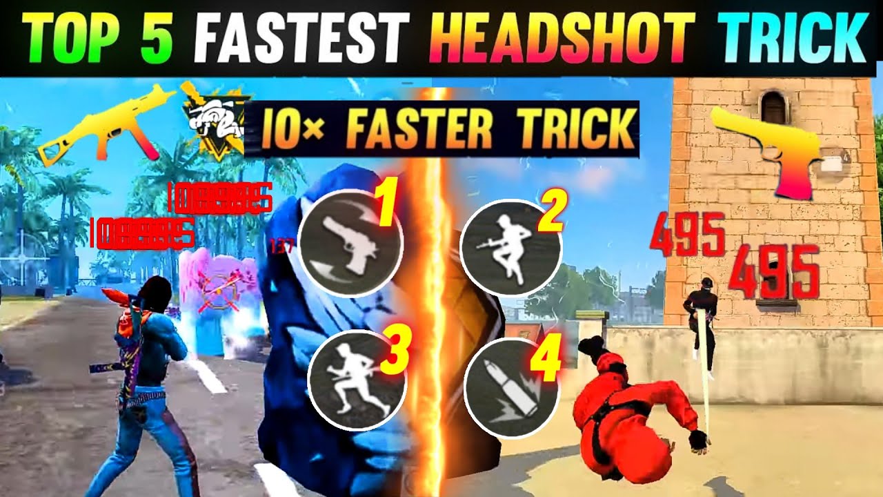 Top 5 Headshot Trick For M1887 Ump & Desert Eagle 😱 || One Tap Headshot ...
